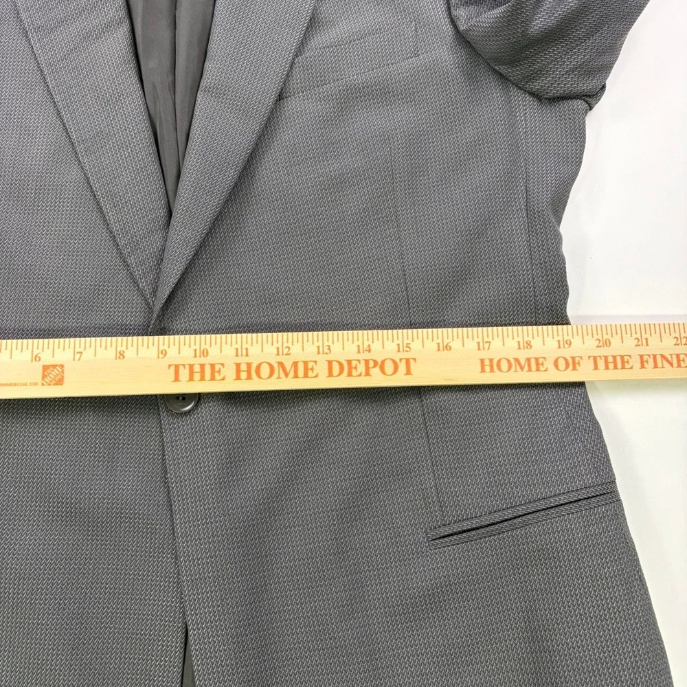 Giorgio Armani Borgo 21 Blazer Mens 44L Grey Wool Silk 1-Button Sport Coat Italy